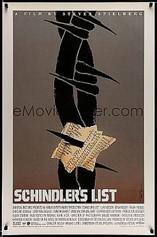 Theatrical release poster (not distributed) designed by Saul Bass for the film, Schindler's List (1993)
