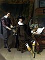 Thomas de Keyser - Portret van Constantijn Huygens en zijn secretaris
