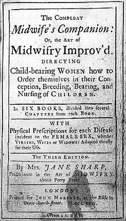 Title page from The compleat midwife's companion. Wellcome L0018190