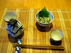 Tokkuri sake and takowasa
