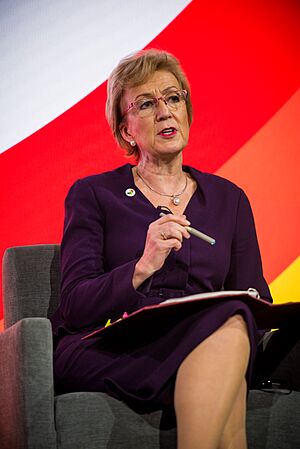UK Secretary of State for Business, Energy and Industrial Strategy, the Rt Hon Andrea Leadsom MP, speaking at the UK-Africa Investment Summit in London, 20 January 202020200120145836ZJW 4715 (49419153386)