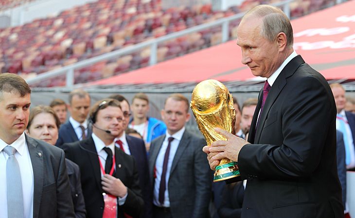 Vladimir Putin FIFA World Cup Trophy Tour kick-off ceremony