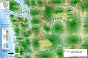 Washington tribal territories map-fr