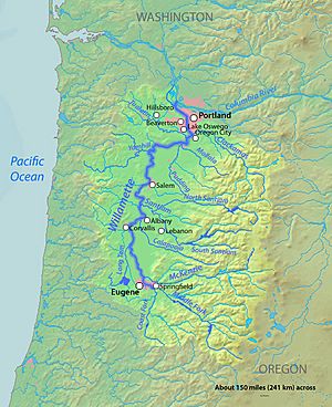 where does the willamette river start        
        <figure class=