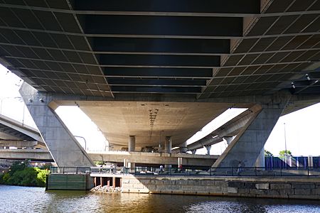 Zakim Bridge from below, Boston P1010874