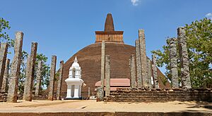 Abhayagiri Dagoba in Anuradhapura, Sri Lanka