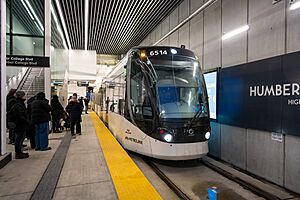 Alstom Citadis Spirit entering Humber College station