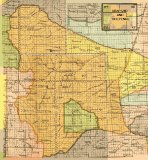 Arapaho and Cheyenne 1851 treaty territory. (Area 426 and 477)