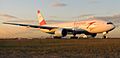 Austrian Airlines B777-2Z9ER (OE-LPA) taxiing at Sydney Airport