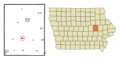 Location of Van Horne, Iowa