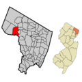 Bergen County New Jersey Incorporated and Unincorporated areas Wyckoff Highlighted
