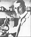 Photograph of Spilsbury in his laboratory