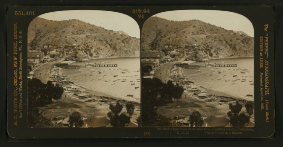 Bird's Eye View of Avalon Bay, Catalina Island, California, U.S.A, by H.C. White Co.