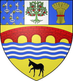 Blason ville fr Asnières-sur-Vègre (Sarthe)