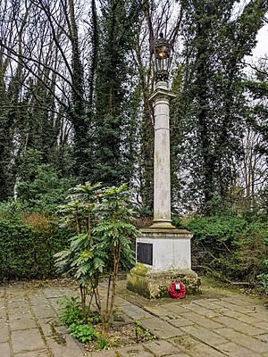 Bromley-by-Bow Gasworks Memorial Garden - lamp - 2022-03-28