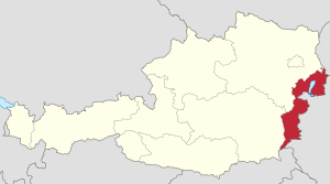 Location of Burgenland GradišćeŐrvidék