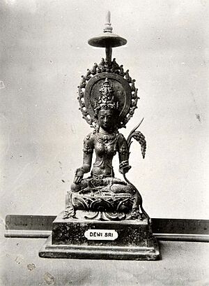 COLLECTIE TROPENMUSEUM Beeld van Dewi Sri de rijstgodin TMnr 60016918
