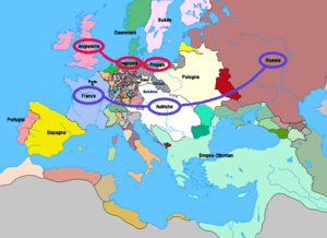 Carte Guerre de Sept Ans Europe