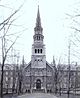 An 1890 photo of the chapel spire of the Mother House of the Grey Nuns of Montreal