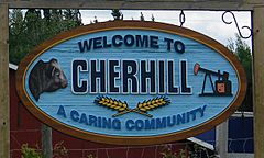 An entrance sign of Cherhill