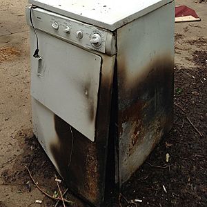 Clothes-dryer-damaged-by-fire