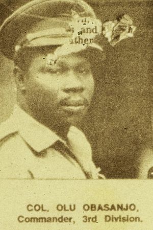 Colonel Olu Obasanjo - ASC Leiden - Rietveld Collection - Nigeria 1970 - 1973 - 01 - 093 New Nigerian newspaper page 7 January 1970. End of the Nigerian civil war with Biafra (cropped)