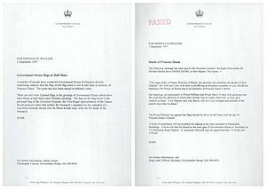 Correspondence regarding death of Diana, Princess of Wales (1997) (20393151714)