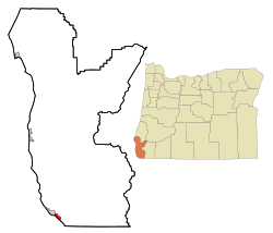 Location of Harbor, Oregon
