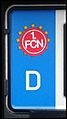 FCN fan sticker on plate