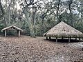 Reproductions of chickee huts along the Fort Caroline trails. 