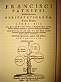 Franjo Petriš; Peripatetička diskusija - I. svezak (1571)