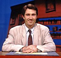 Geoffrey Perkins hosting Channel 4 panel game Don't Quote Me.jpg