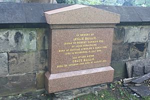 Grave of Lesley Baillie, "Bonnie Lesley", St Johns, Edinburgh