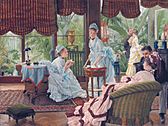 In the conservatory, by James Tissot