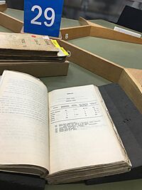 Inspecting Admiralty documents at The National Archives