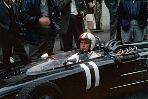 James Garner, 1966, Royat, tournage du film Grand Prix