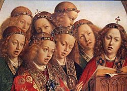 Jan van Eyck - The Ghent Altarpiece - Singing Angels (detail) - WGA07642