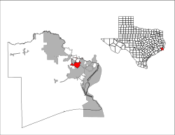 Location of Nederland, Texas
