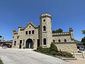 Joslyn Castle, the carriage house, July 2023