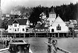 Ketchikan from the waterfront, Alaska, nd (COBB 56)