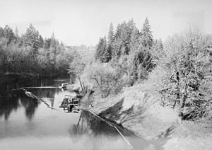 Lafayette Oregon steamboat landing 1938