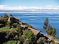 Lake Titicaca on the Andes from Bolivia