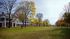 Lawn UVa looking south fall 2010 (cropped)