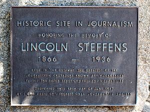 Lincoln Steffens historic marker in Carmel, California