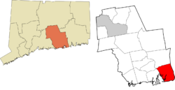 Old Lyme's location within the Lower Connecticut River Valley Planning Region and the state of Connecticut