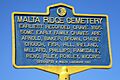 Malta Ridge Cemetery marker