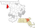 Middlesex County Massachusetts incorporated and unincorporated areas Shirley highlighted