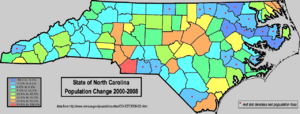 North-Carolina-Population-Change-2000-to-2008