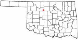 Location of Ames, Oklahoma