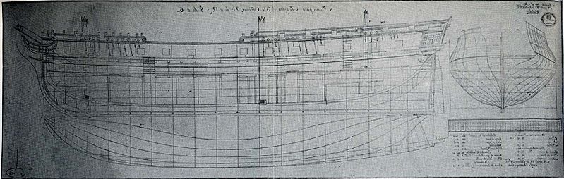 Plano fragata 34 cañones